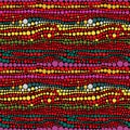 Traditional african pattern of bright beads. African beads. seamless vector pattern in ethnic style